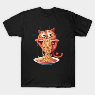 Cats eating spaghetti T-Shirt